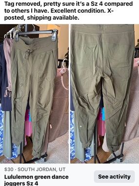 Olive Green Active Jogger Pants